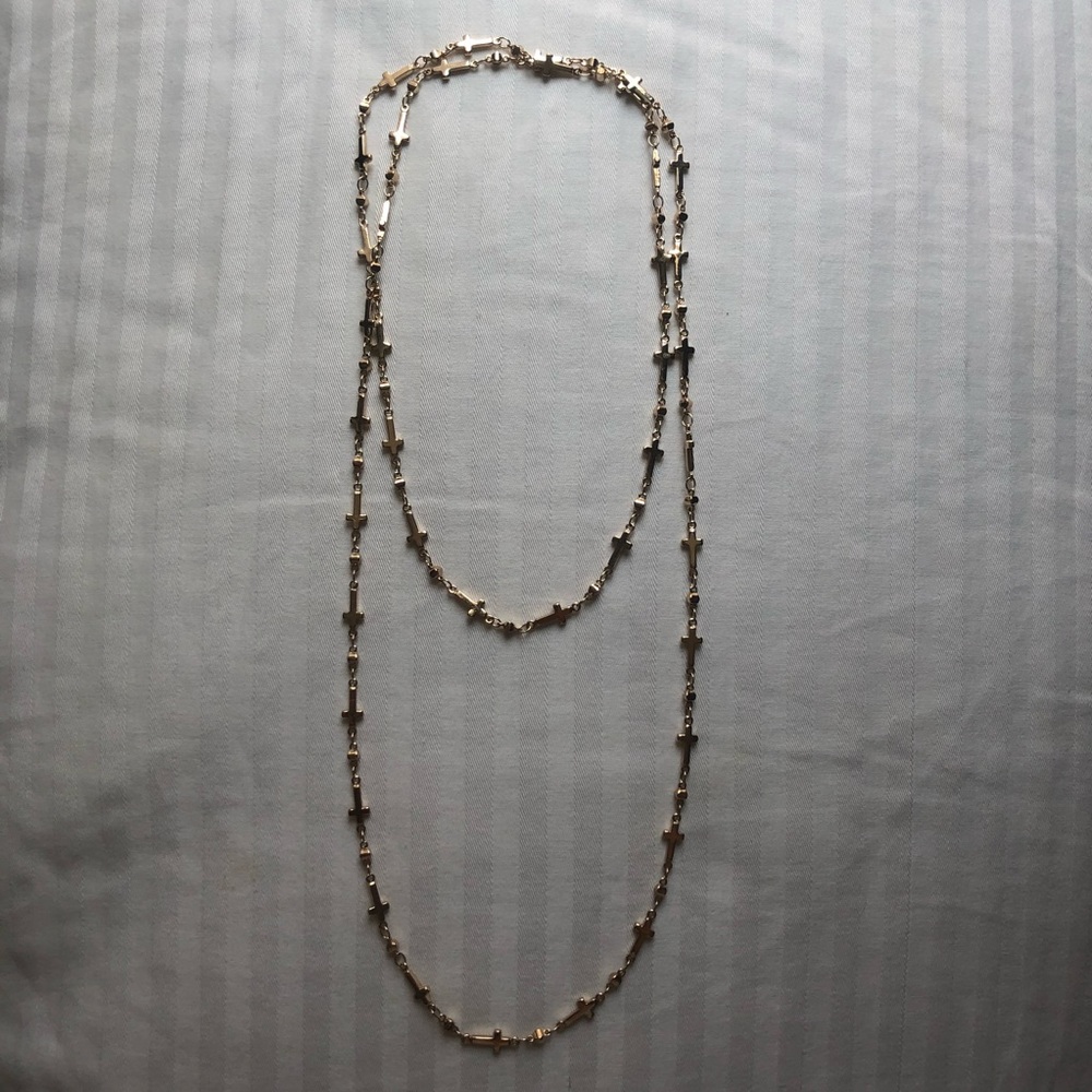 Gold cross necklace